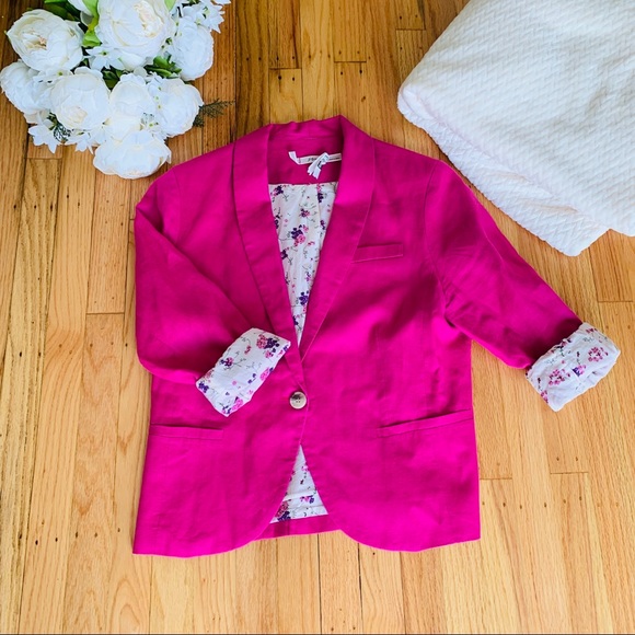 Gibson Jackets & Blazers - Gibson |  Pink & Floral Blazer 🌈🌸